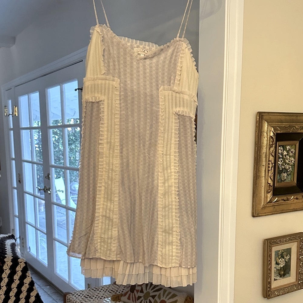 LaRok  beautiful mini dress with ruffle details.
